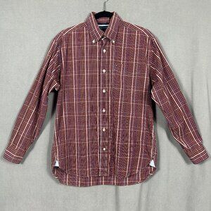 Tommy Hilfiger Men's Plaid Button Down Shirt Small Long Sleeve Casual Preppy